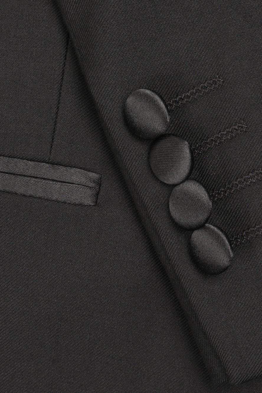 "Vienna" Black Tuxedo Jacket Peak (Separates)