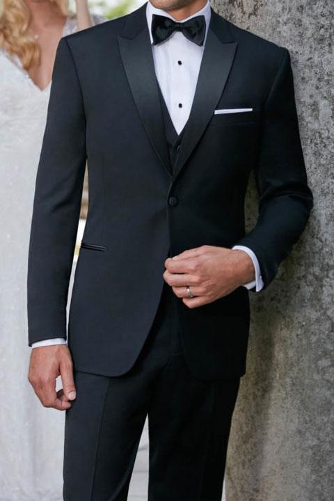 "Milan" Black Tuxedo Jacket Peak (Separates)